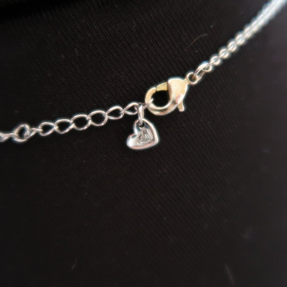 Cute Koala Bear Pendant Necklace Blue Heart Stone Silver Tone Chain 19.5 Inch - Picture 4 of 4